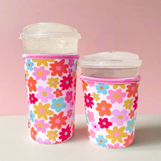 Cutie Cup Cover - Retro Florals: Small / 16oz